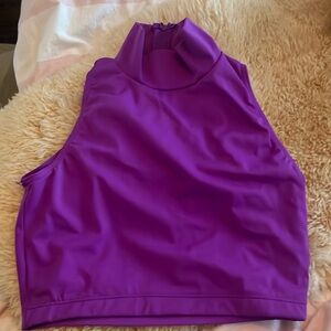 Balera crop top with zipper back and high neck size SA